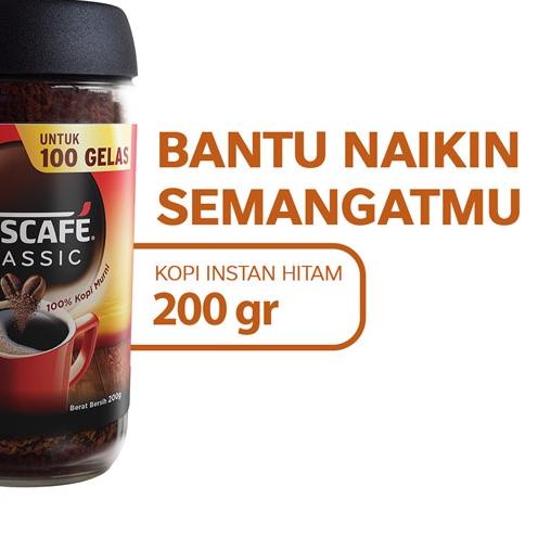 

♙ NESCAFE Classic Kopi Instan Kopi Hitam 200g Jar ☋