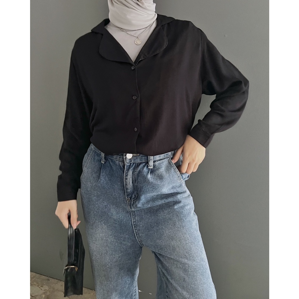 Myrubylicious TALYA SHIRT KODE 3239 | KEMEJA WANITA | KEMEJA LENGAN PANJANG | KEMEJA POLOS| KEMEJA RAYON