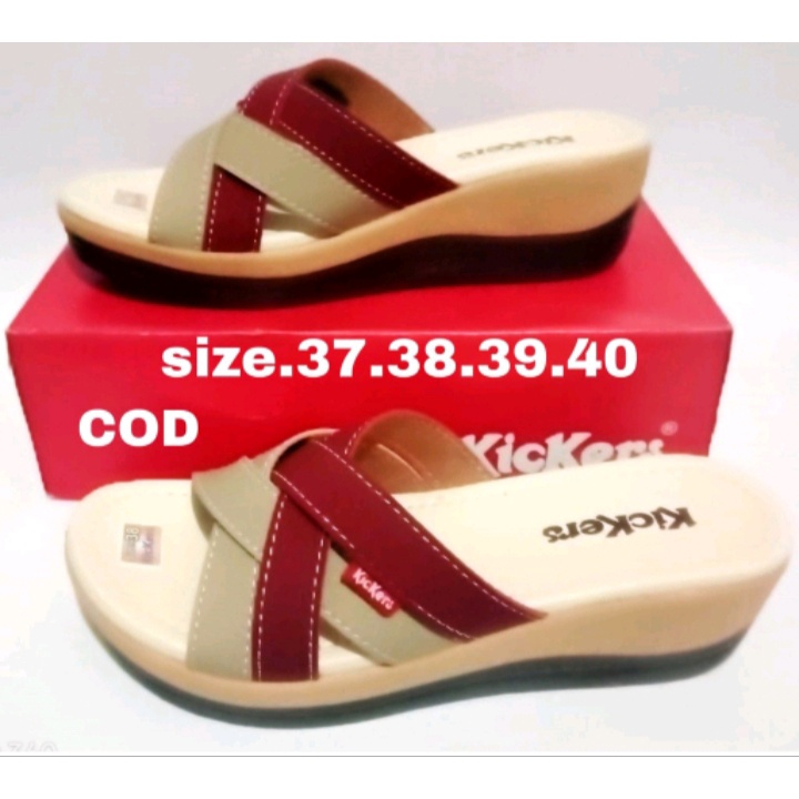 Sendal Wanita Terbaru Wedges Murah Slip Sandal Wanita