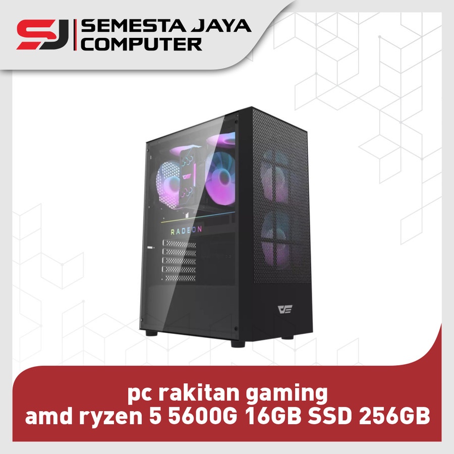 pc rakitan gaming amd ryzen 5 5600G 16GB SSD 256GB