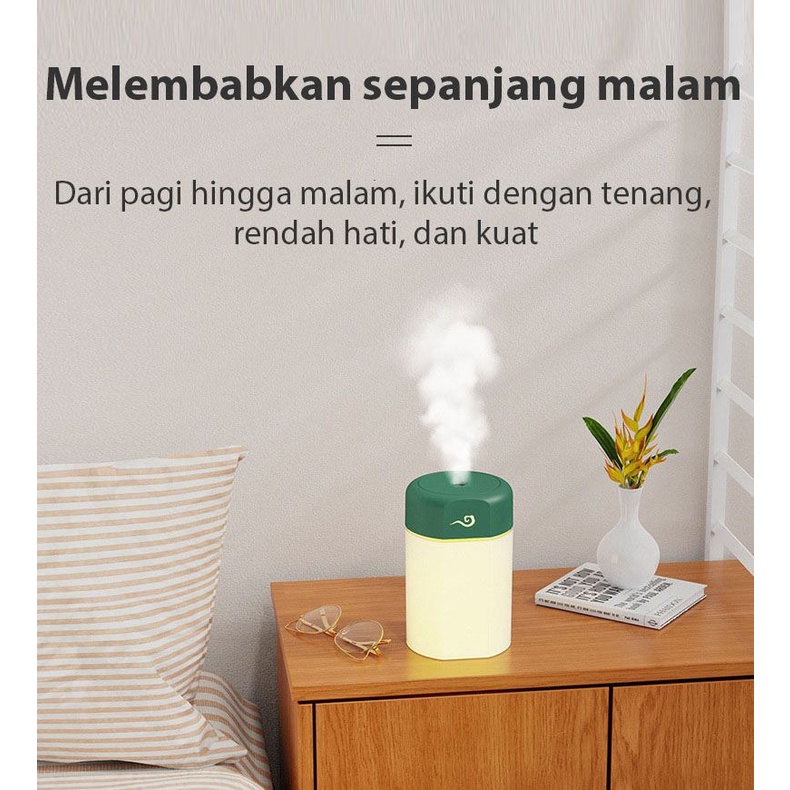 Gotama Humidifier Diffuser Aromatherapy Pelembab Ruangan LED Light Warna Semprotan Halus Rechargeable USB 250ML