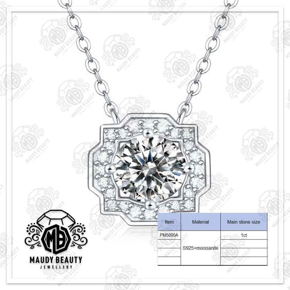 Kalung Moissanite Diamond PM5005 Perak 925
