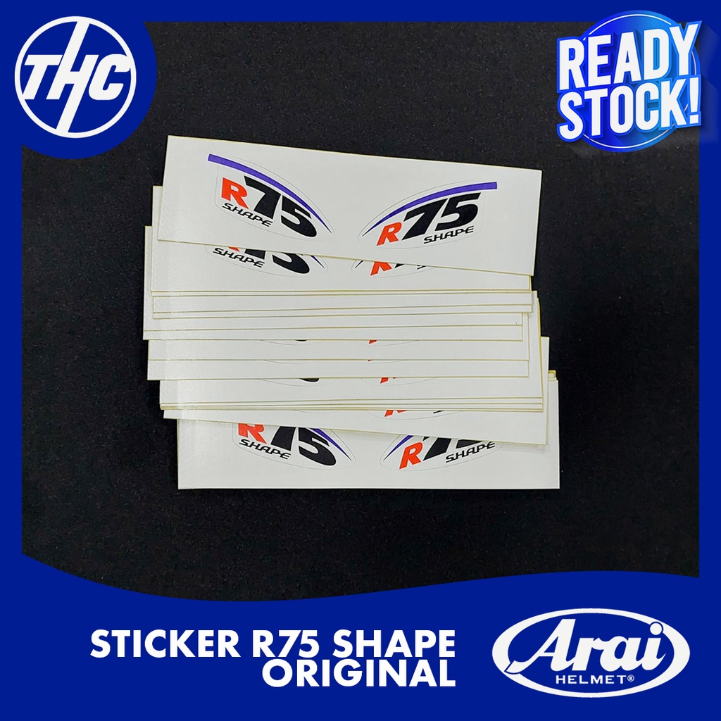 STICKER VISOR R75 SHAPE ORIGINAL ARAI HELMET