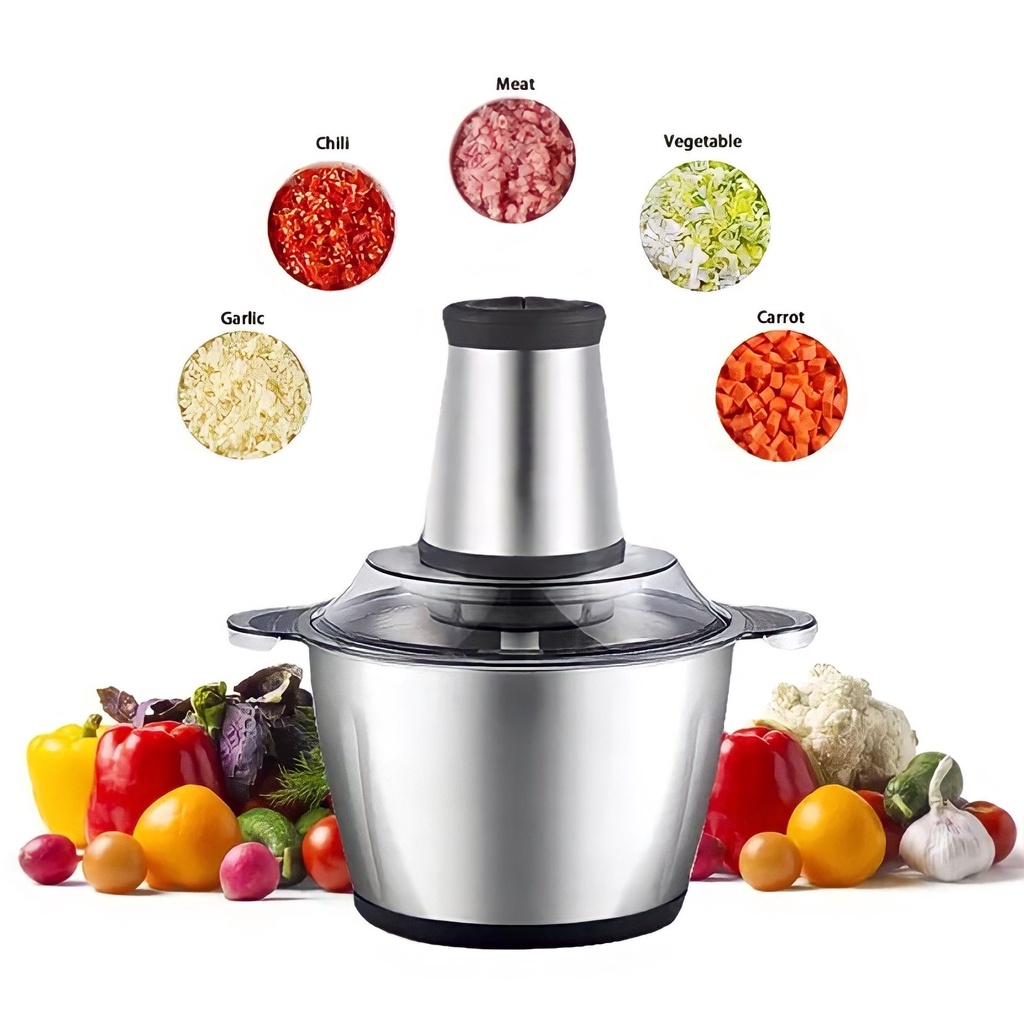 ( BISA COD ) PROMO BLENDER DAGING CHOPPER MEAT BESAR / MEAT GRINDER BLENDER STAINLESS STEEL 2 LITER / PENGGILING DAGING SERBAGUNA / FOOD CHOPPER / PENGHANCUR DAGING SAYUR BUAH / BLENDER DAGING MURAH STAINLESS STEEL
