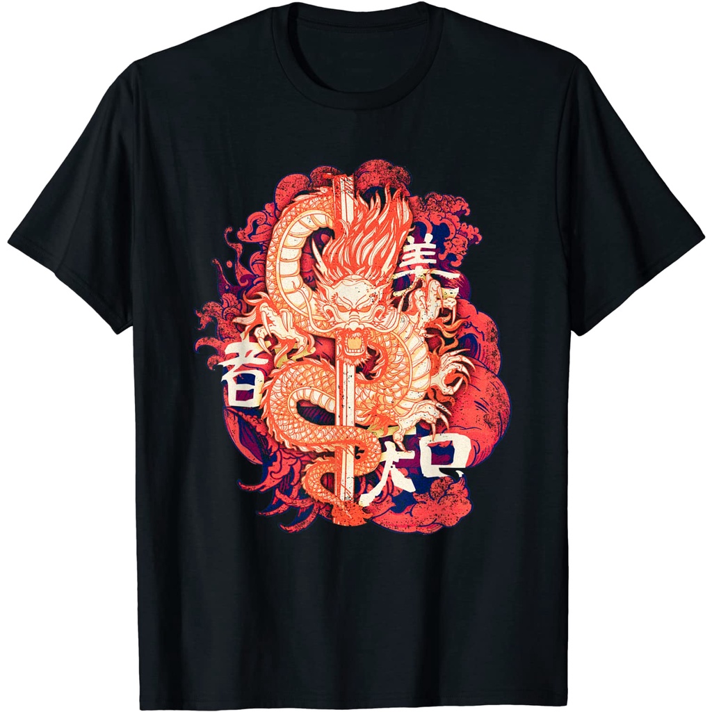 KAOS Japanese Dragon Tokyo Streetwear Aesthetic Trendy Graphic T-Shirt