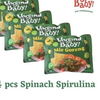 ☞ Vegan Baby mie goreng bayam spirulina 4pcs ✶