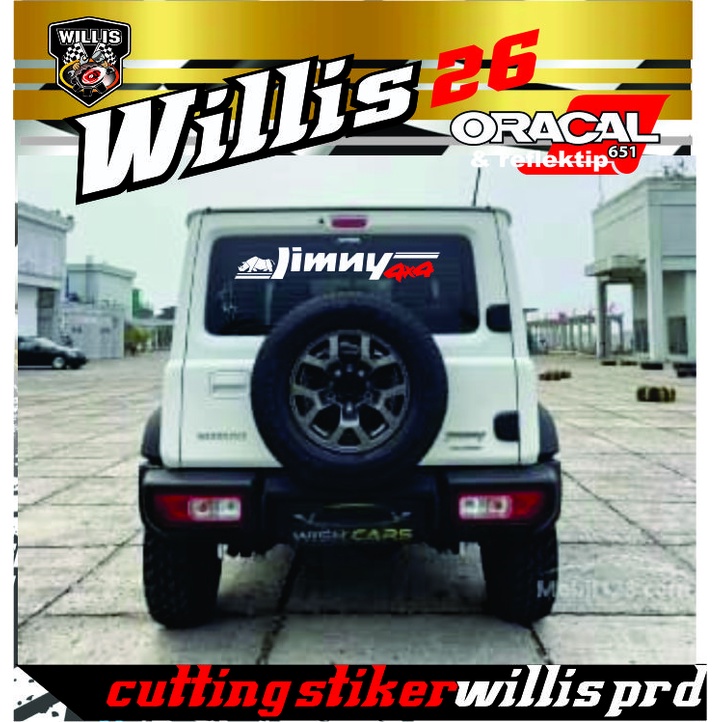 sticker stiker Kaca mobil suzuki jeep jimny katana 4x4 off road