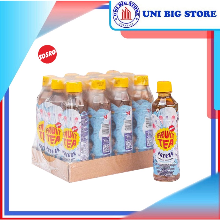 

Sosro Fruit Tea Freeze Bottle 350 ml x 12 pcs DUS Teh Stroberi Anggur