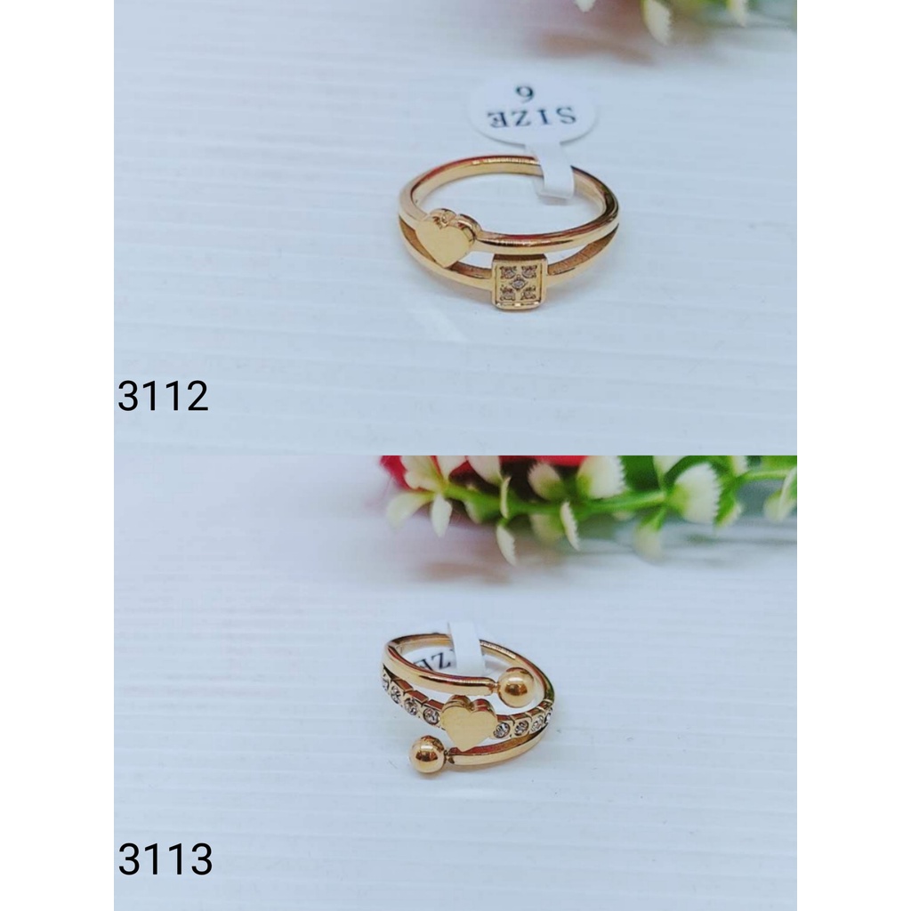 Cincin Titanium Permata Cantik Perhiasan Fashion 3111/3112