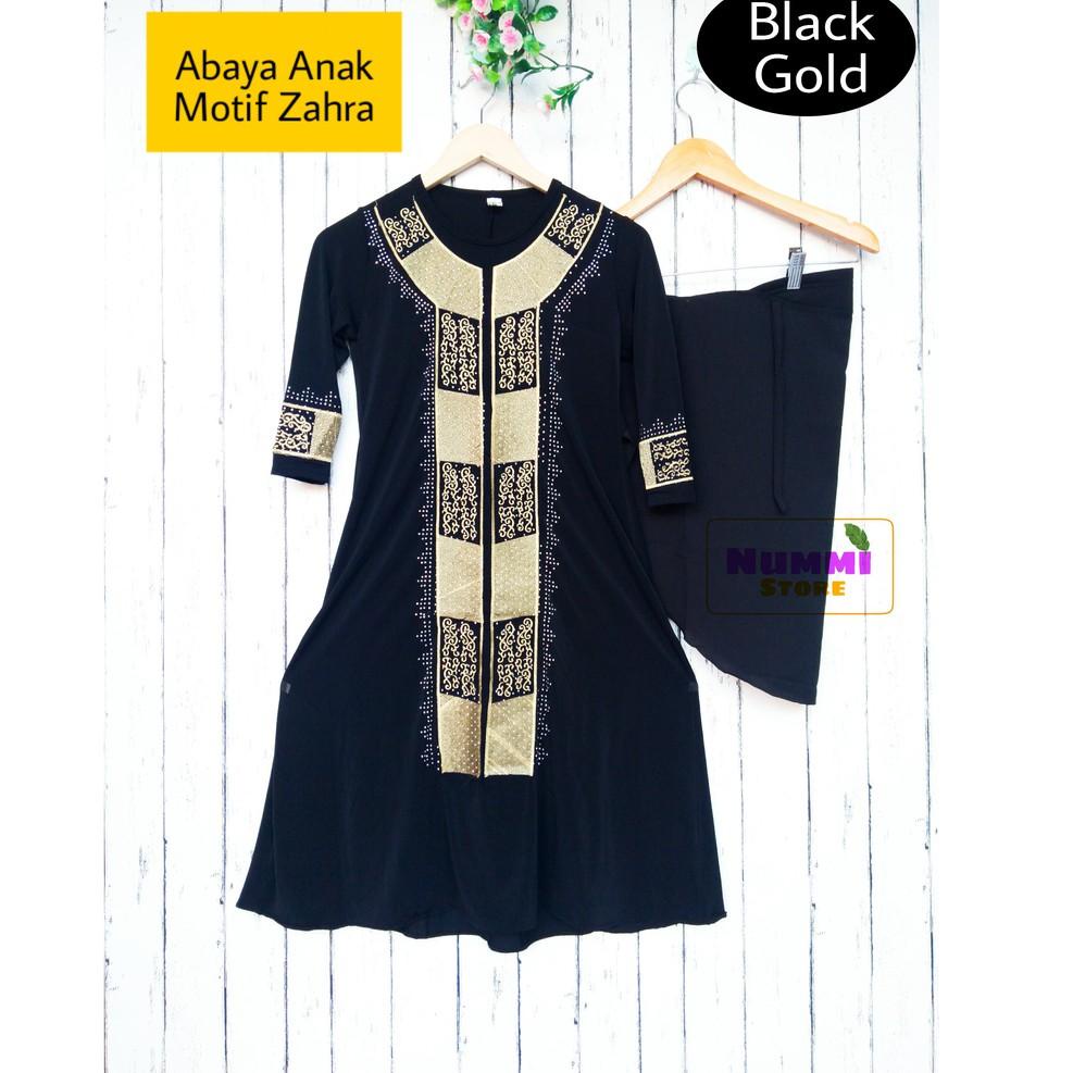 ㅡ Baju Muslim Gamis Abaya Anak Syar'i / Abaya Anak Bordir HITAM / Gamis Anak Bordir NEW 88W