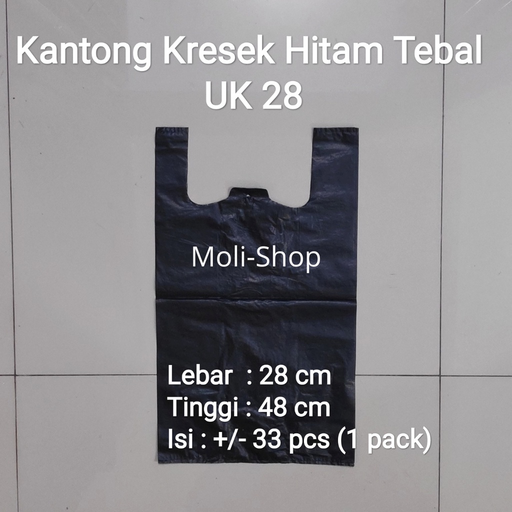 kantong HDPE Hitam Tebal, Kantong Kresek Hitam, Plastik Hitam Tebal uk 17,24,28,35,40