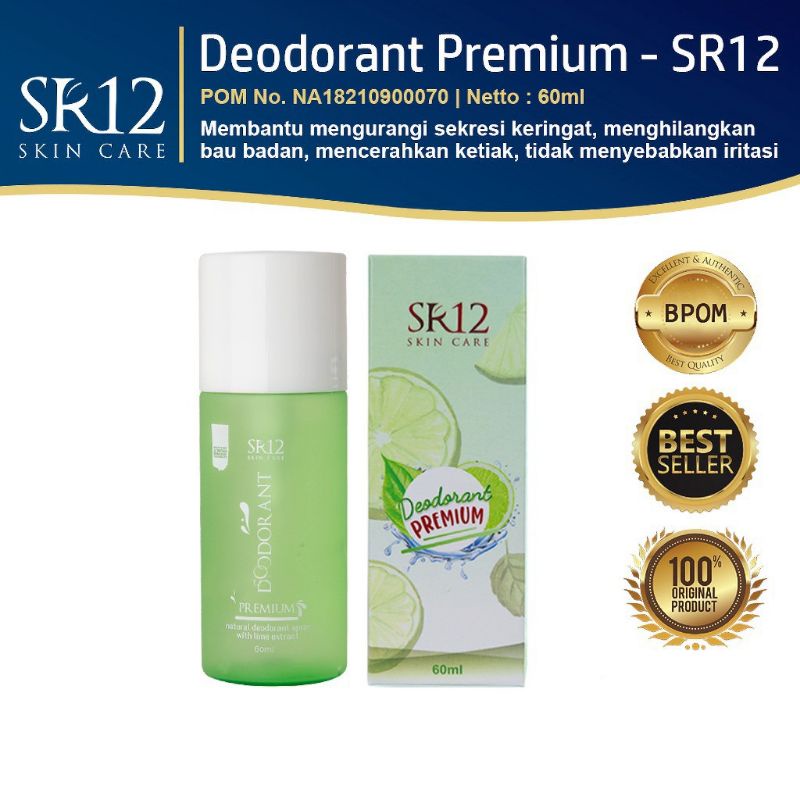 DEODORANT SPRAY SR12 / HILANGKAN BAU BADAN / BPOM / PENCERAH KETIAK / OBAT BAU BADAN AMPUH TERBAIK
