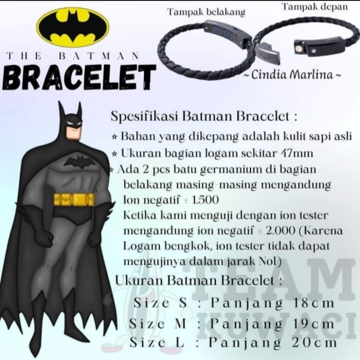 Gelang Bracelet Batman MCI...