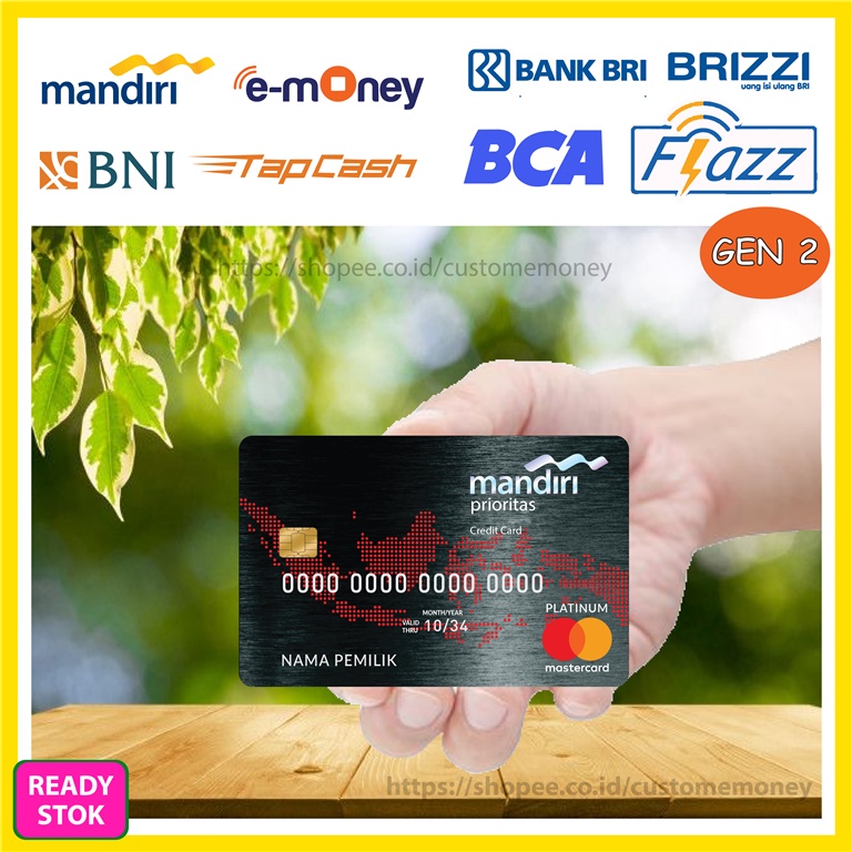 KARTU EMONEY DESIGN MANDIRI PETA INDONESIA PRIORITAS KARTU ETOLL E-MONEY MANDIRI FLAZZ GEN 2 TAPCASH BRIZZI - 1 SISI