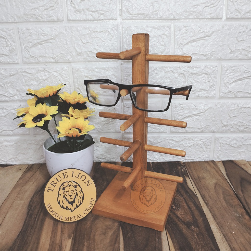 STAND DISPLAY KACAMATA KAYU