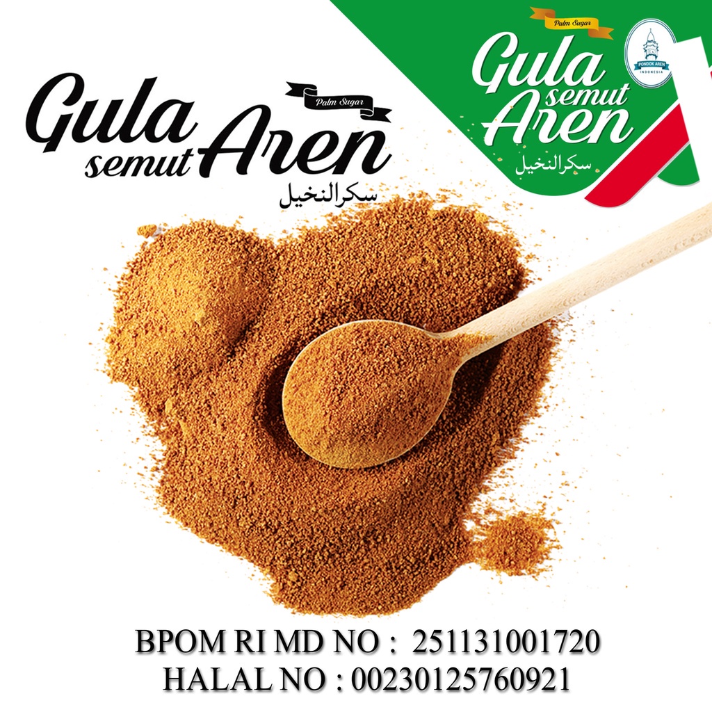 Gula Merah Aren Kawung Semut Palem Palm Sugar Serbuk Bubuk Halus Murni Asli Original Organik Tanpa Campuran 1Kg 1 Kg