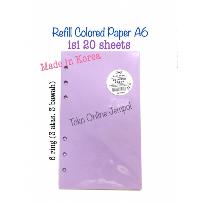 

Skat A6 Refill Kertas Binder Polos File Planner Agenda Korea Atk1054Ab