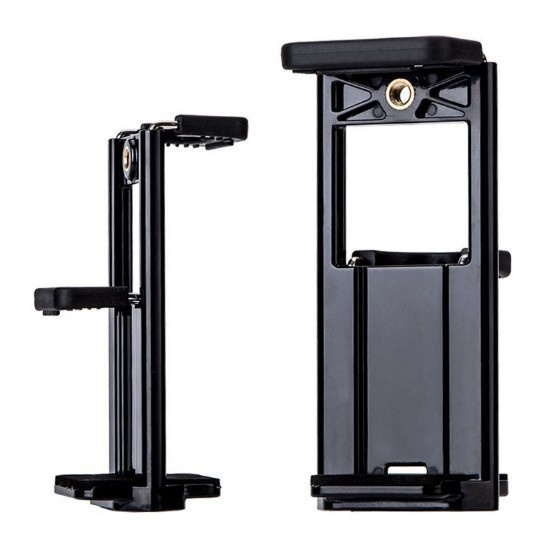 Stand Holder HP &amp; Tablet Plastik Dua Sisi Phone Clip Dual Side Tripod