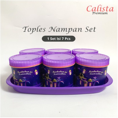 Calista Tonam IML Toples Lebaran Toples Kue dan Nampan Set 7 in 1