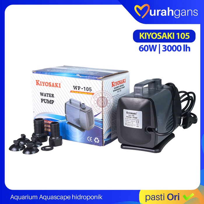Terlaris Pompa Air Aquarium Kiyosaki Wp 105 3000L/H