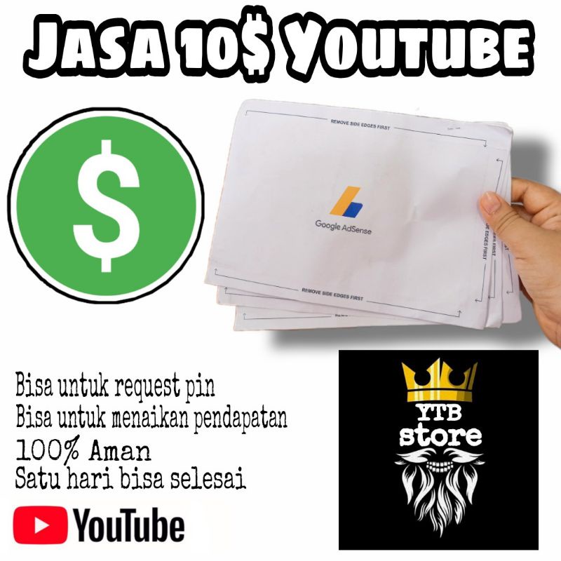 Jasa Up Dollar YouTube (Quality High)