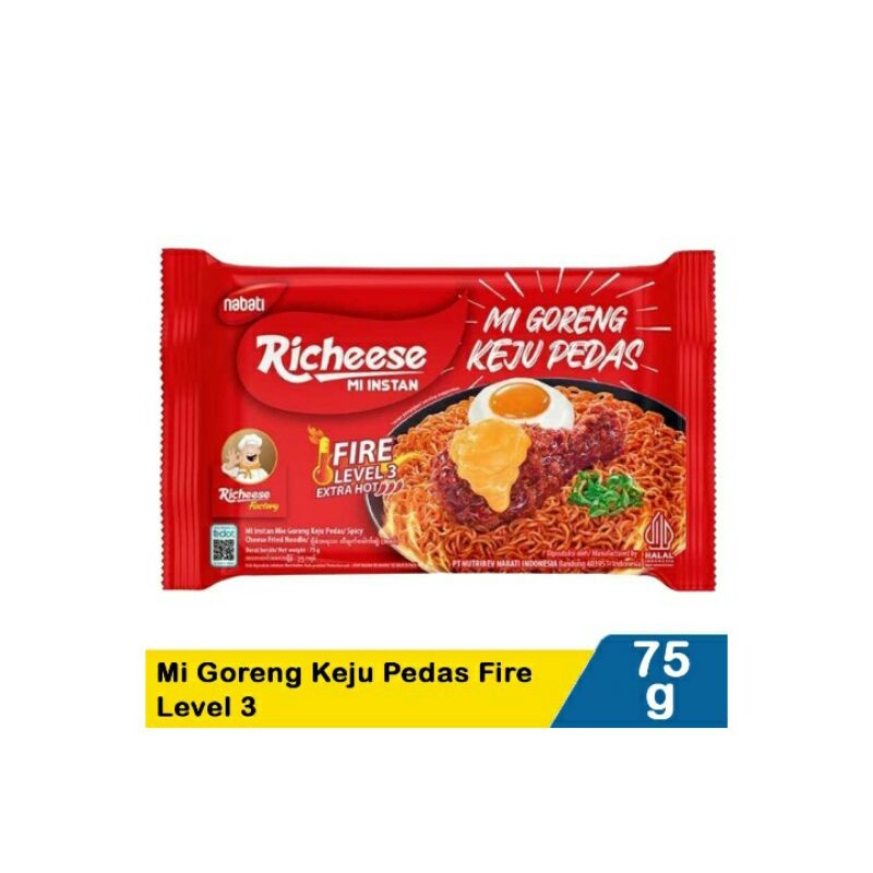

Nabati Richeese Mi Goreng Keju Pedas FireLevel 3 75G