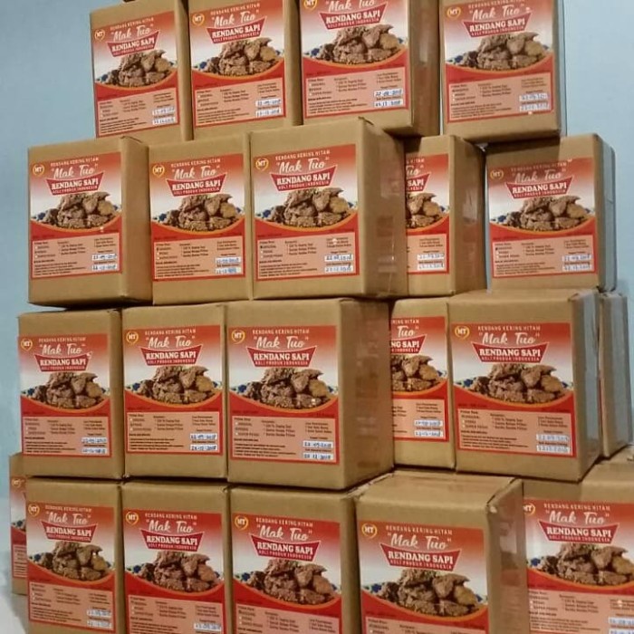 

Rendang Sapi Kering Hitam Mak Tuo Original Otentik Khas Minang 550 Gra