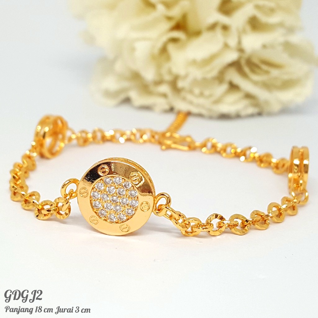 PGX Gelang Tangan Xuping Wanita Perhiasan Lapis Emas Aksesoris Fashion Premium - R326