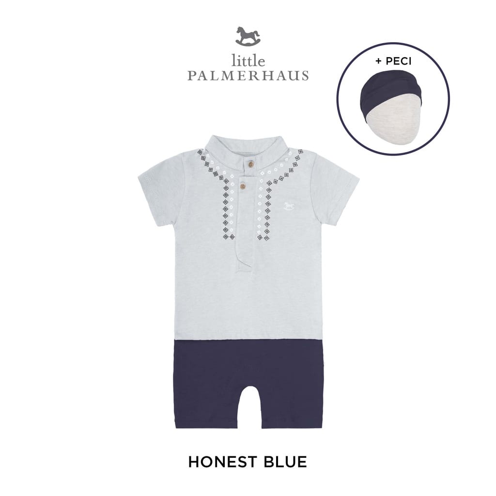 Little Palmerhaus Baby Setelan Koko &amp; Peci - WARNA RANDOM