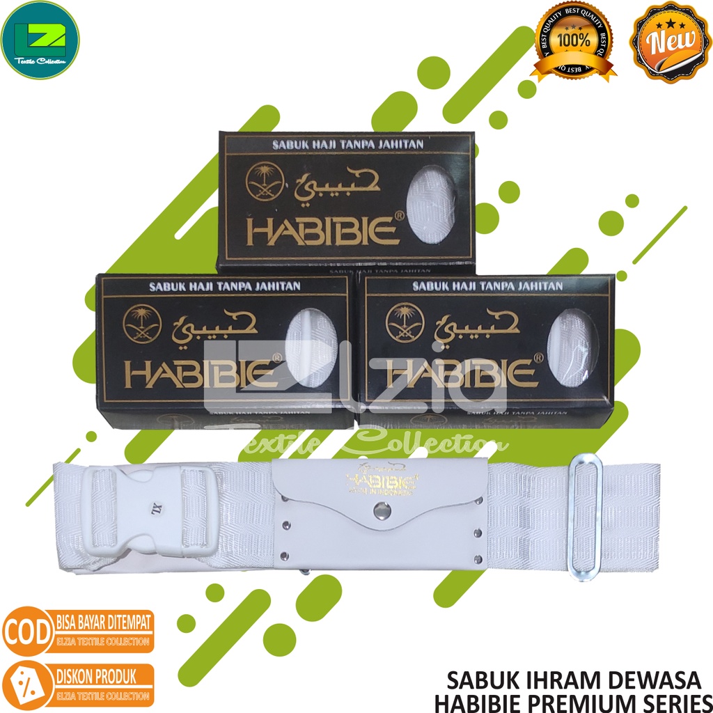 SABUK HAJI DAN IHRAM DEWASA PUTIH PREMIUM