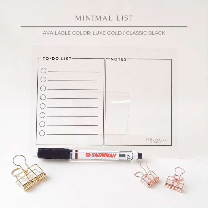 

Terlaris Acrylic Planner Weekly & To Do List