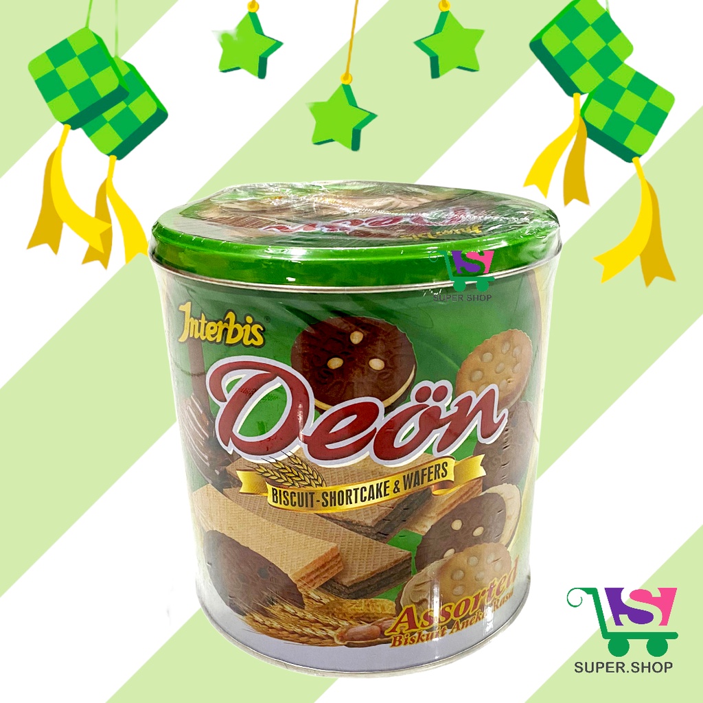 Kue KALENG Interbis Deon Biscuit Shortcake Wafers Assorted 315 Gram Lebaran Idul Fitri