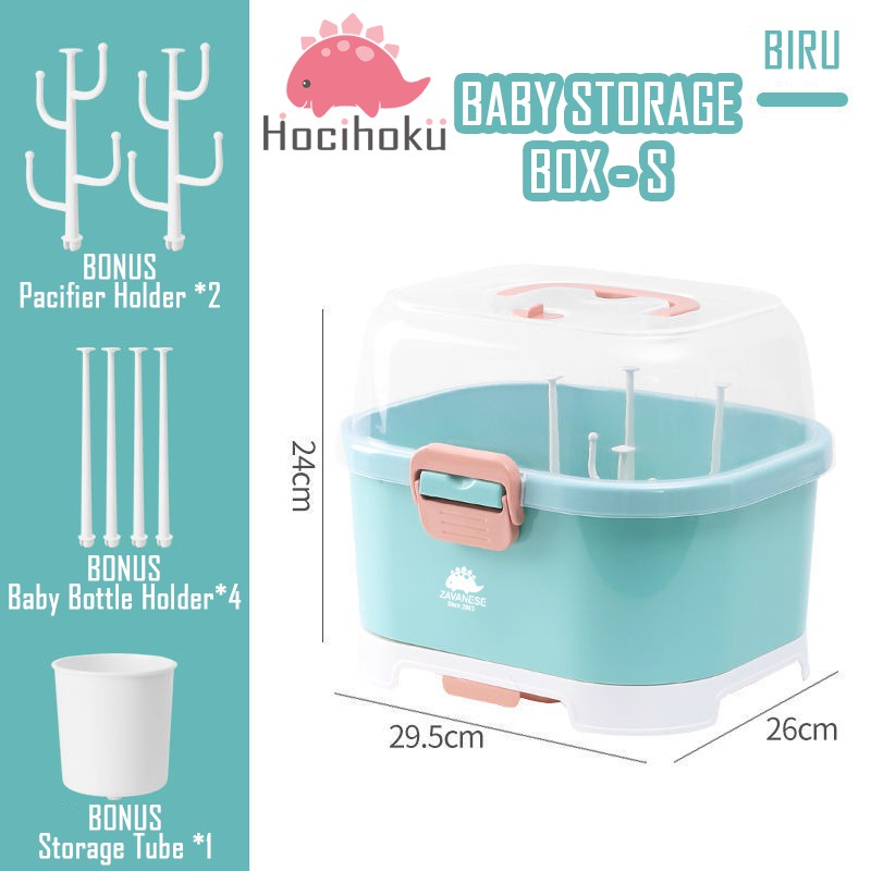 *COD* Rak Pengering Botol Bayi Zavanese Perlengkapan Bayi - Pengering Botol Gelas Serbaguna-BIRU SIZE S + BUBBLE