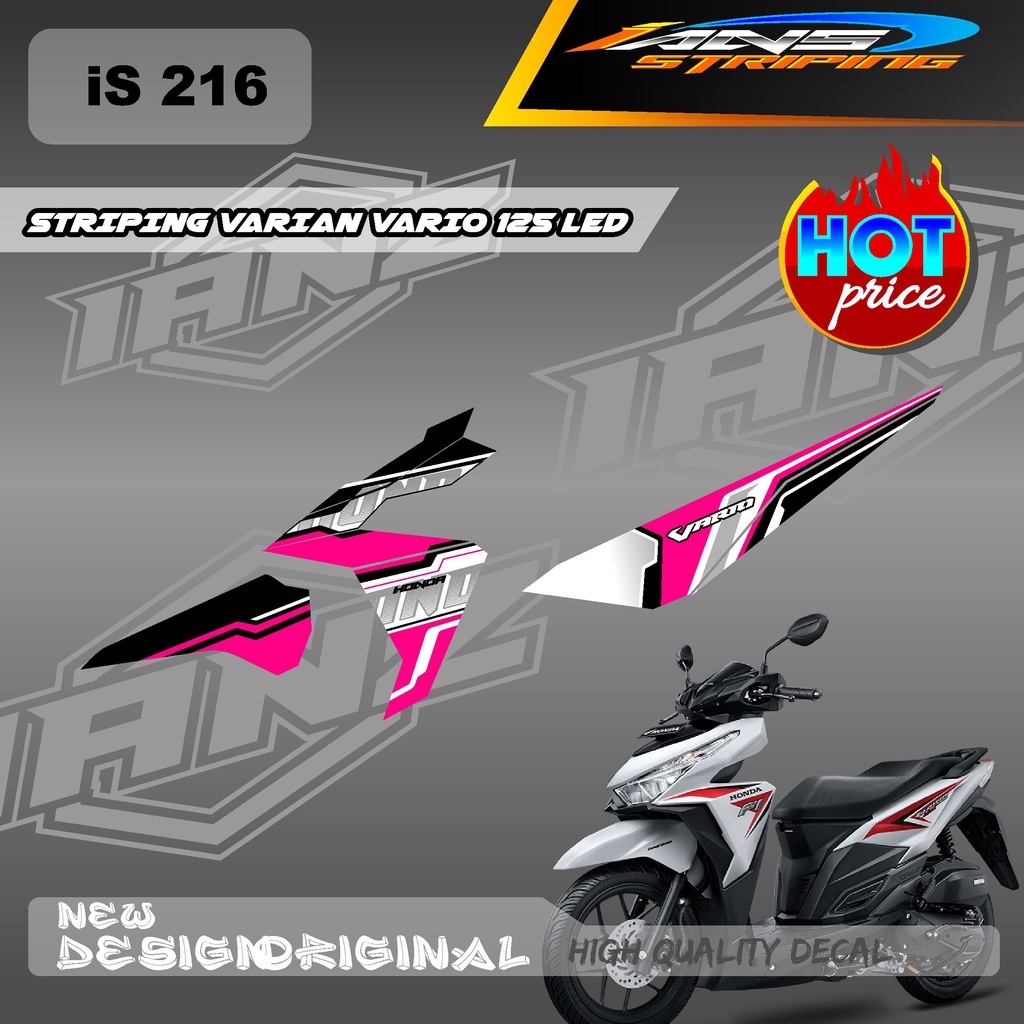 NEW STRIPING SEMI FULL HONDA VARIO 125 LED / STIKER CUSTOM VARIAN WARNA / DECAL STIKER KERETA HONDA VARIO 125 LED IS216