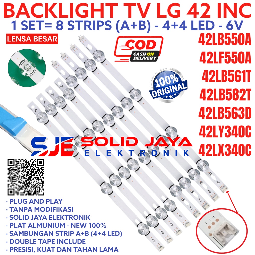 BACKLIGHT LG 42LB550A 42LF550A 42LB561A 42LY340A 42LX340A 32LB563A LAMPU BL LED TV 42 INC 42LY 42LX