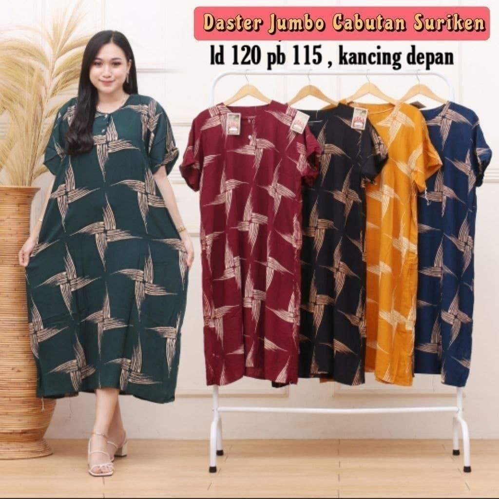 DASTER RAYON JUMBO Floral LD 120 Mariya Bumil Busui Lengan Pendek Kancing Depan Dada BISA PILIH MOTIF Murah Bahan Nyaman Adem ( BISA COD ) // daster jumbo kekinian busui daster ibu bumil baju daster batik wanita daster bali premium Populer - Grosir DASTER