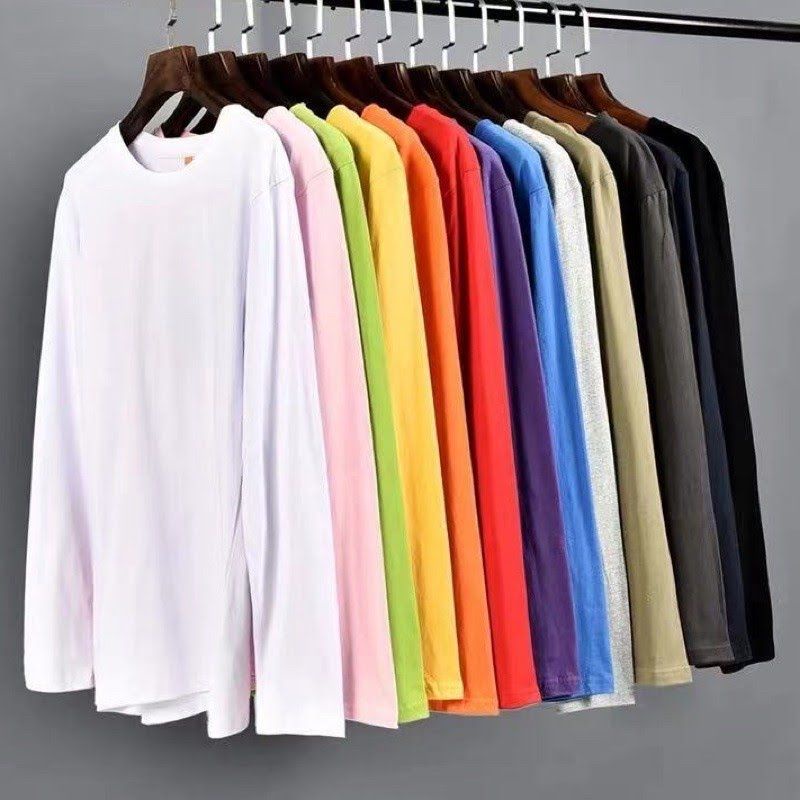 KAOS POLOS COTTON COMBED PREMIUM LENGAN PANJANG | KAOS POLOS LENGAN PANJANG ONECK COTTON