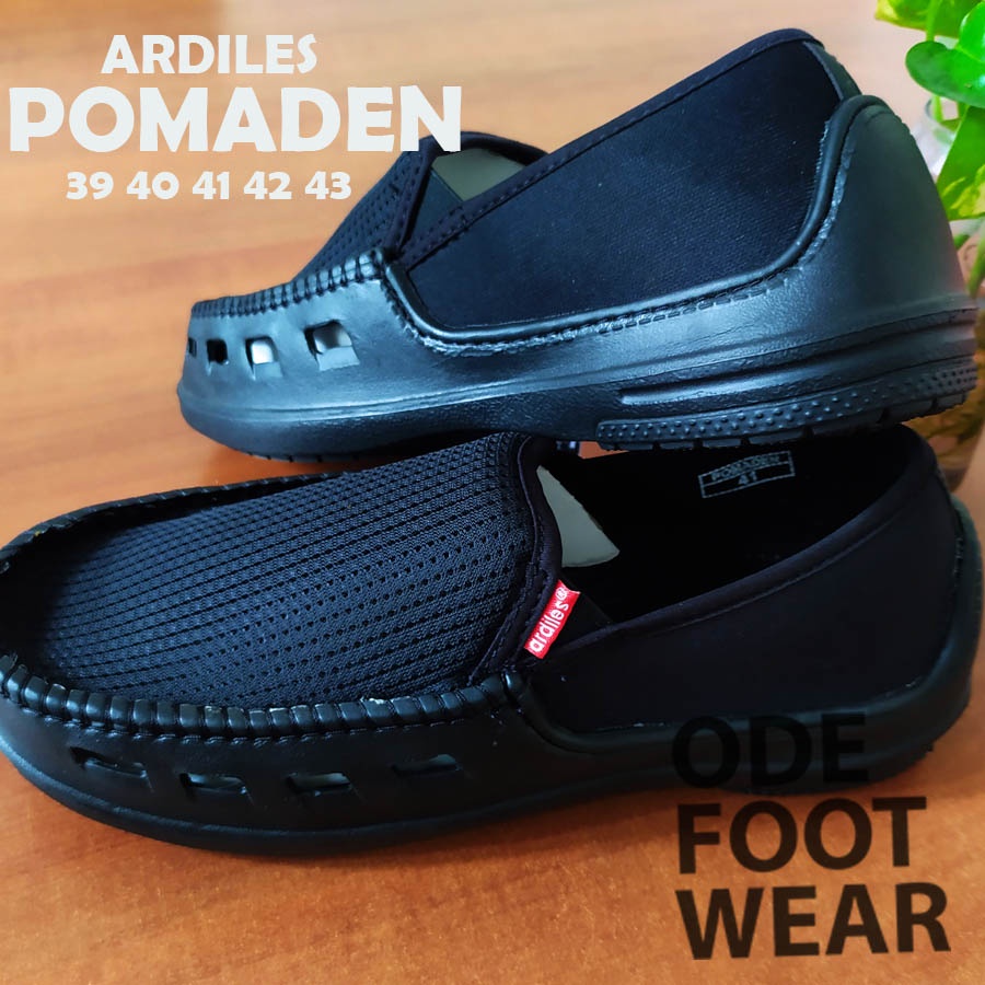 Slip On ARDILES - LOMPA - Sepatu Pria Casual - HITAM