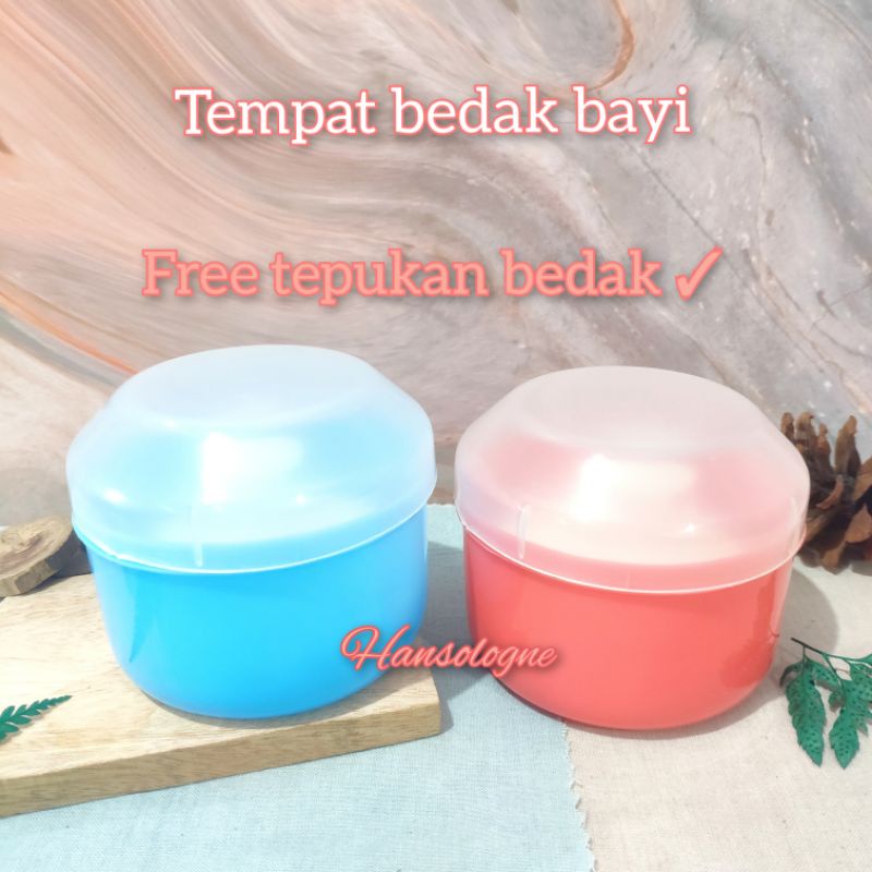 Tempat bedak bayi single anti tumpah / baby powder case