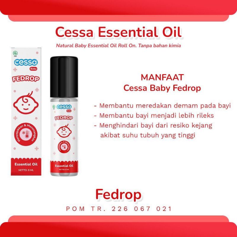 Cessa Baby (0-2 tahun) Fever Drop, Cough n flu, Lenire, Bugs Away dan immune booster/Cessa Baby Essential Oil/Essential anak bayi