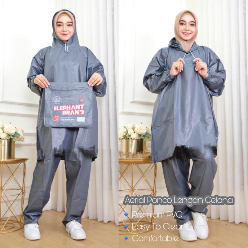 Jas Hujan Elephant Brand Zippy Ponco Lengan Celana Mantol Batman kelelawar