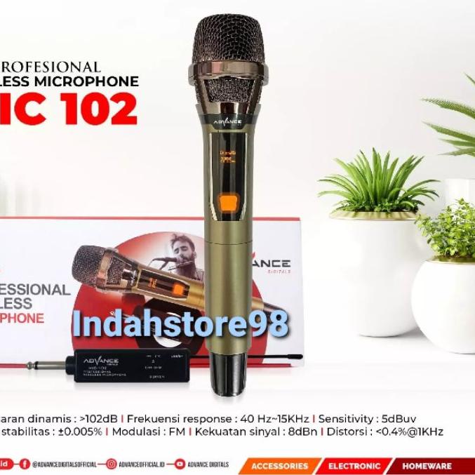 ✦ Mic Bluetooth Karaoke Advance 102 / 103 Mic Wireless Bisa Semua Speaker ➾