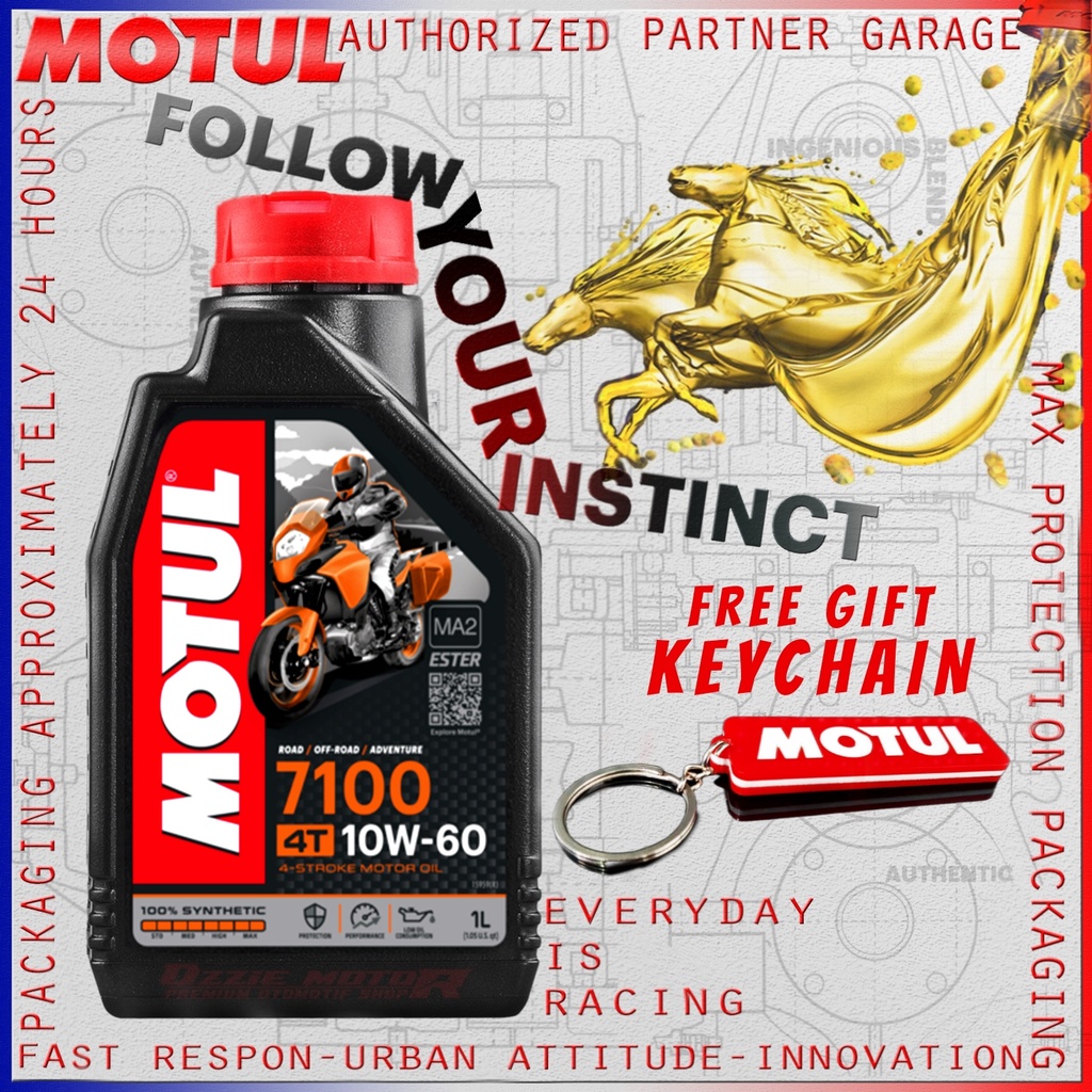 MOTUL 7100 4T 1L 10W60 OLI MOTOR IMPORT ORIGINAL