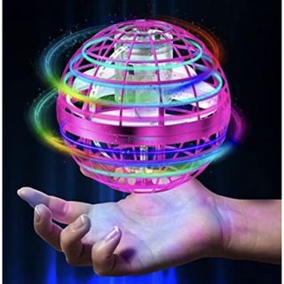 Mainan Flying Spinner Bola Terbang Berputar Mini UFO dengan Lampu RGB  Drone Tangan Dikendalikan Hel