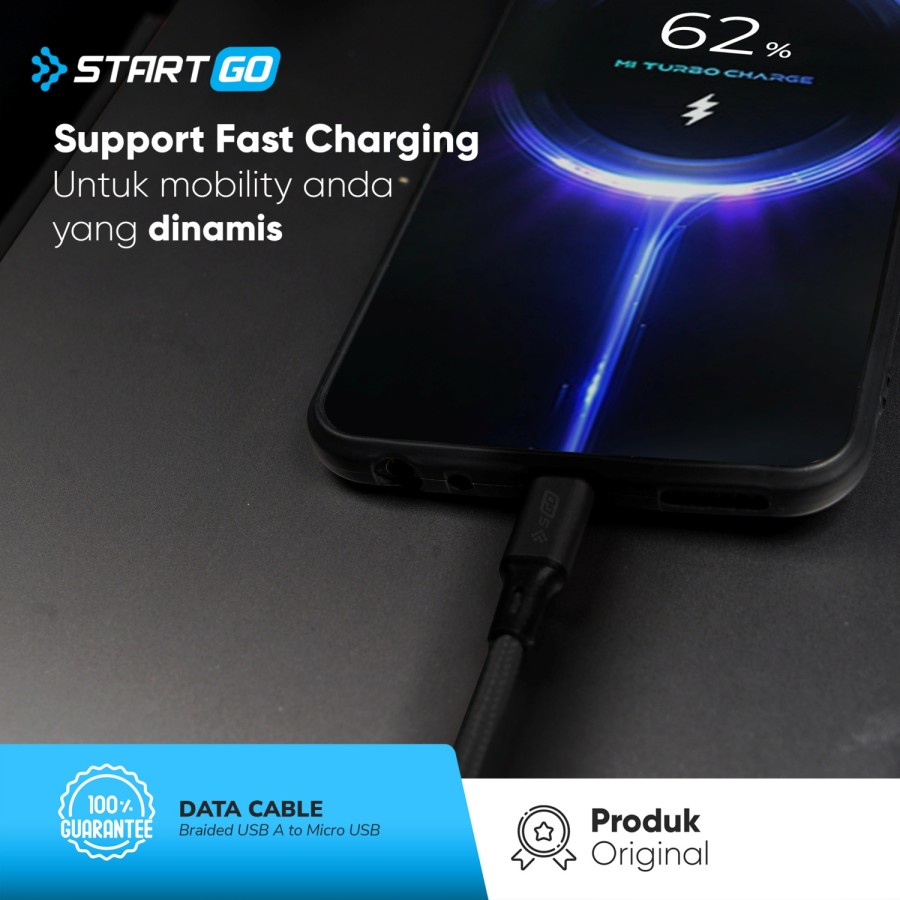 STARTGO Kabel Data Fast Charging  Micro USB Nylon NM