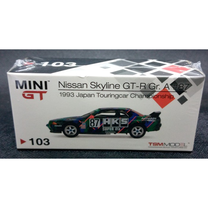 MINIGT 1:64 NISSAN SKYLINE GT-R (R32) GR. A #87 HKS TERLARIS