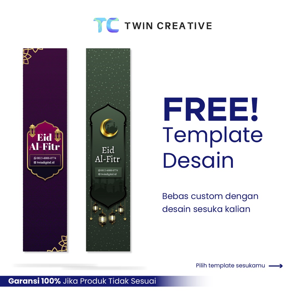 Custom Sticker Sleeve Ukuran Besar Segel Box Kue Kering Lebaran - Cetak Stiker Label Toples Ramadhan