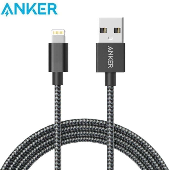 ANKER Kabel Data Lightning iPhone Nylon Braided Cable MFi Powerline USB