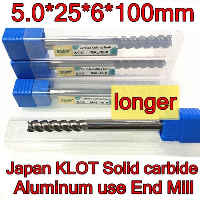 

Terlaris Cutting 5.0X25X6X100Mm Petiole 6 Mm 2Pcsset Japan Klot 3F Solid Carbide Alu