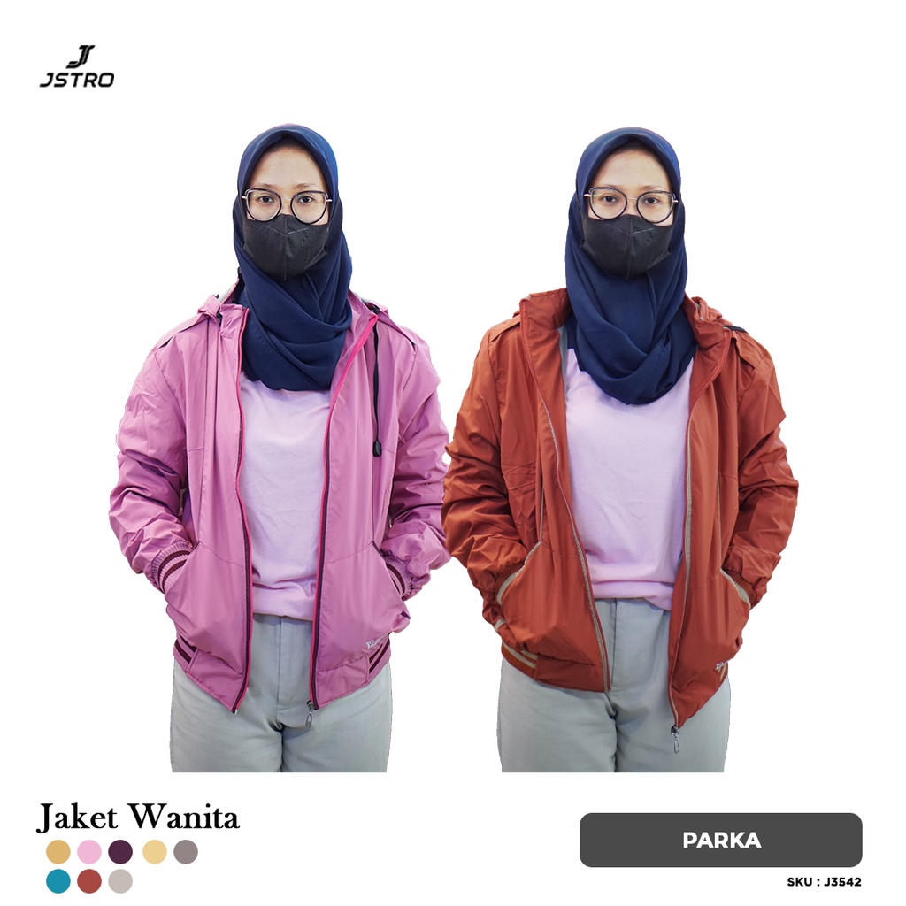 Jstro Jaket Parka Cew Topi Lepas